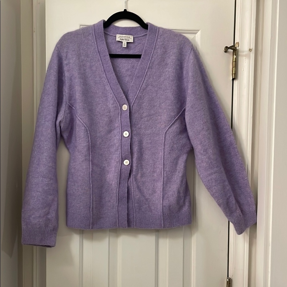 Lavender Cinch Waist Cardigan